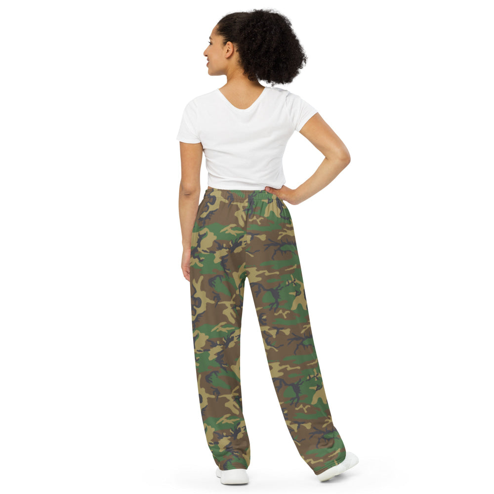 American ERDL Highland CAMO unisex wide-leg pants - Unisex Wide-Leg Pants