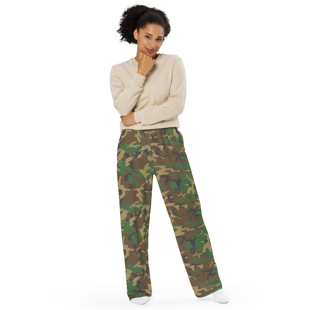 American ERDL Highland CAMO unisex wide-leg pants - Unisex Wide-Leg Pants