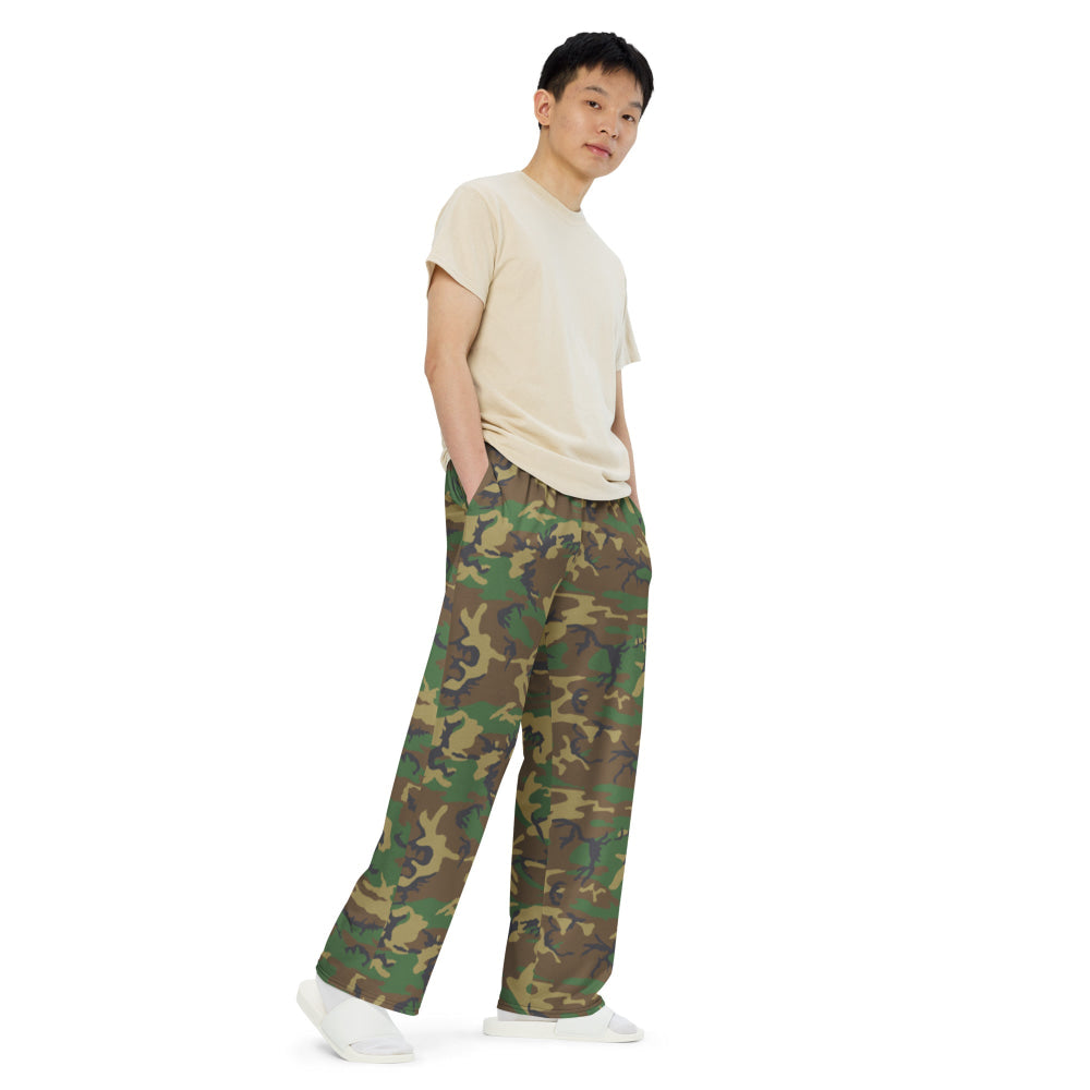 American ERDL Highland CAMO unisex wide-leg pants - Unisex Wide-Leg Pants