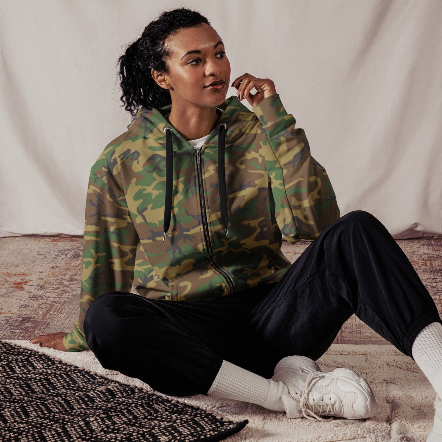 American ERDL Highland CAMO Unisex zip hoodie Zip Hoodies