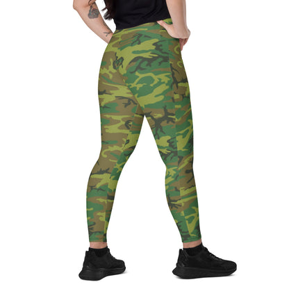 American ERDL Lowland CAMO Leggings with pockets - 2XS - Womens With Pockets