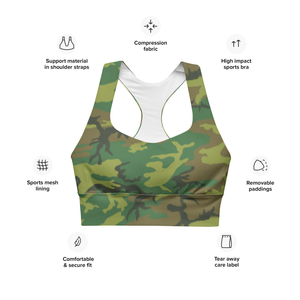 American ERDL Lowland CAMO Longline sports bra - Womens Sports Bra