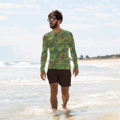 American ERDL Lowland CAMO Men’s Rash Guard - XS - Mens