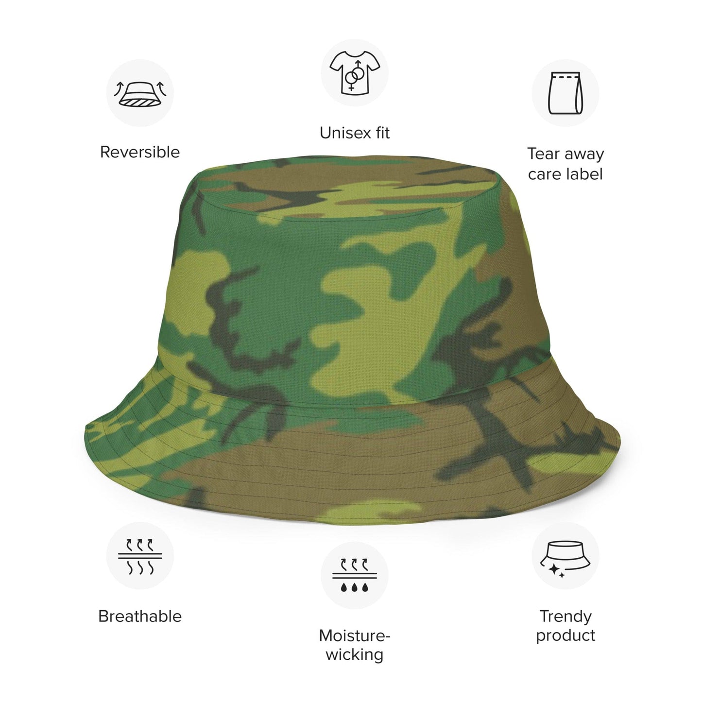 American ERDL Lowland CAMO Reversible bucket hat - Bucket Hat