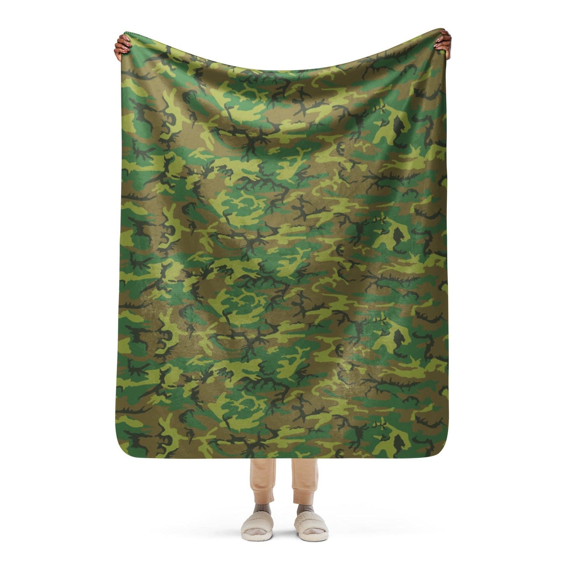 American ERDL Lowland CAMO Sherpa blanket - 50″×60″ - Blanket