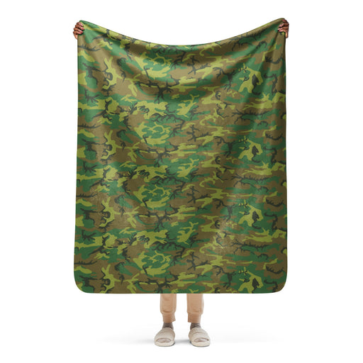 American ERDL Lowland CAMO Sherpa Blanket - 50″×60″