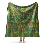 American ERDL Lowland CAMO Sherpa Blanket - 60″×80″
