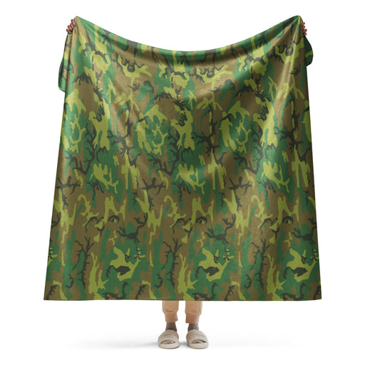 American ERDL Lowland CAMO Sherpa Blanket - 60″×80″