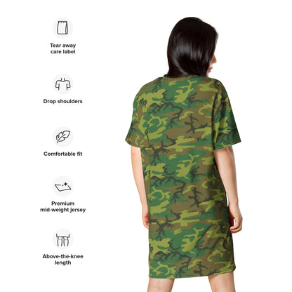 American ERDL Lowland CAMO T-shirt dress - Womens T-Shirt Dress