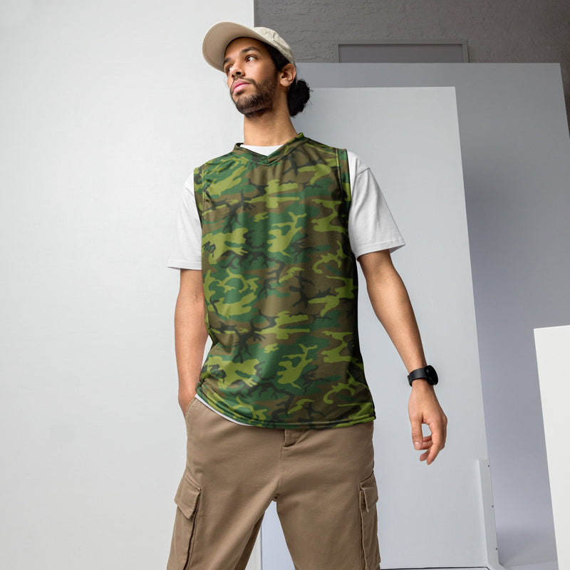 American ERDL Lowland CAMO Unisex Basketball Jersey - 2XS