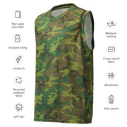 American ERDL Lowland CAMO Unisex Basketball Jersey