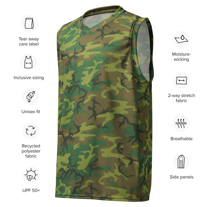 American ERDL Lowland CAMO Unisex Basketball Jersey