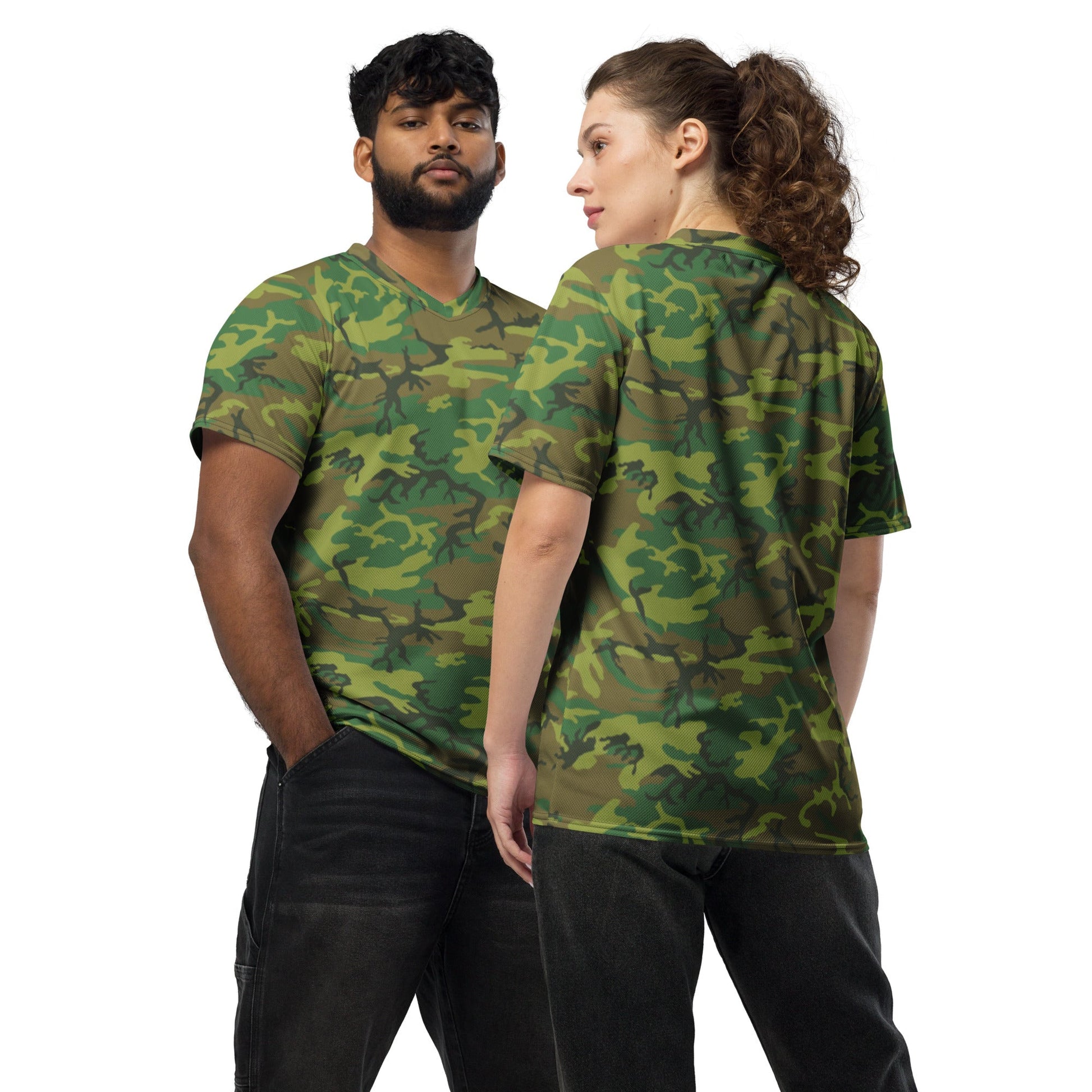 American ERDL Lowland CAMO unisex sports jersey 2XS Sports Jerseys