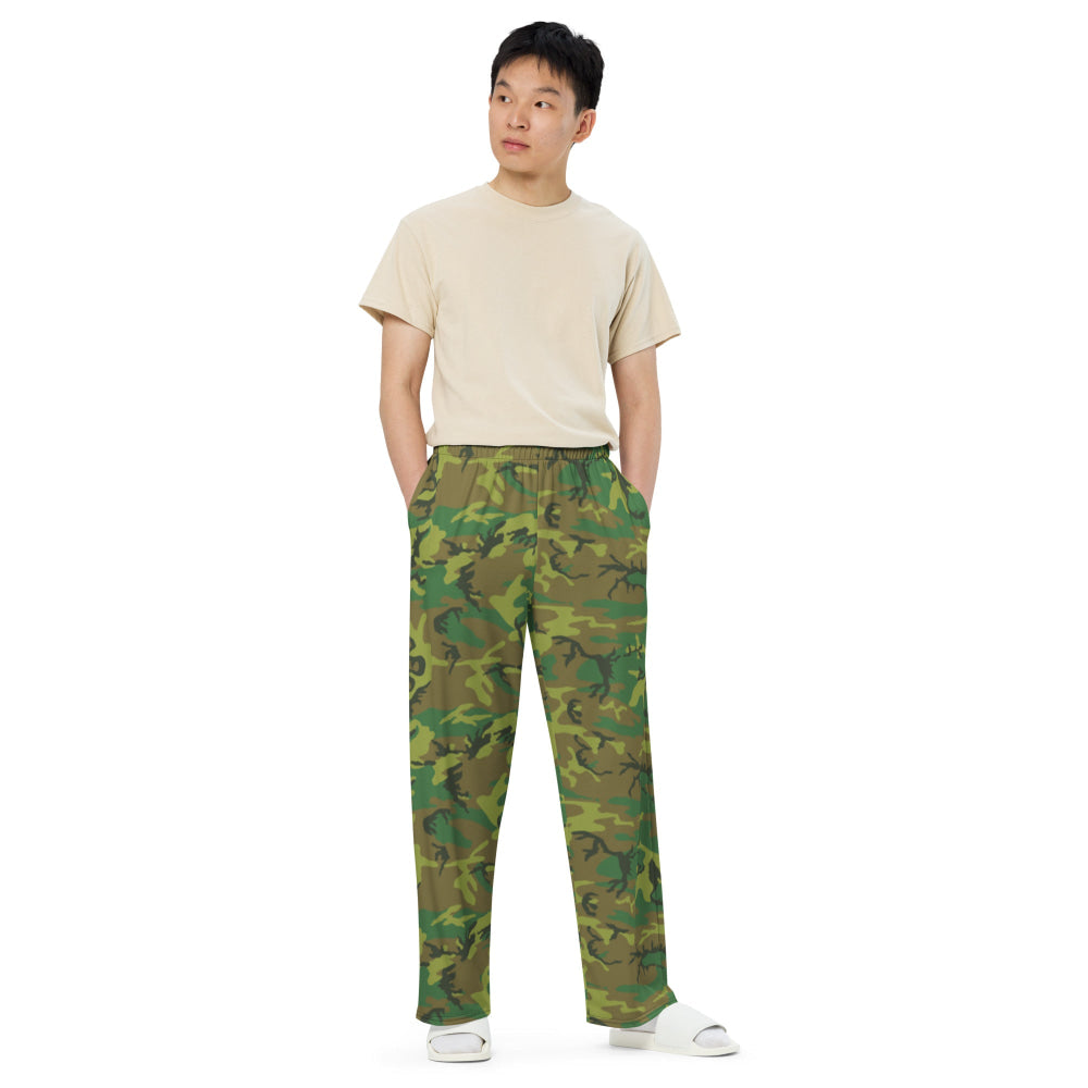 American ERDL Lowland CAMO unisex wide-leg pants - Unisex Wide-Leg Pants