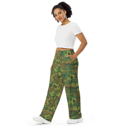 American ERDL Lowland CAMO unisex wide-leg pants - Unisex Wide-Leg Pants