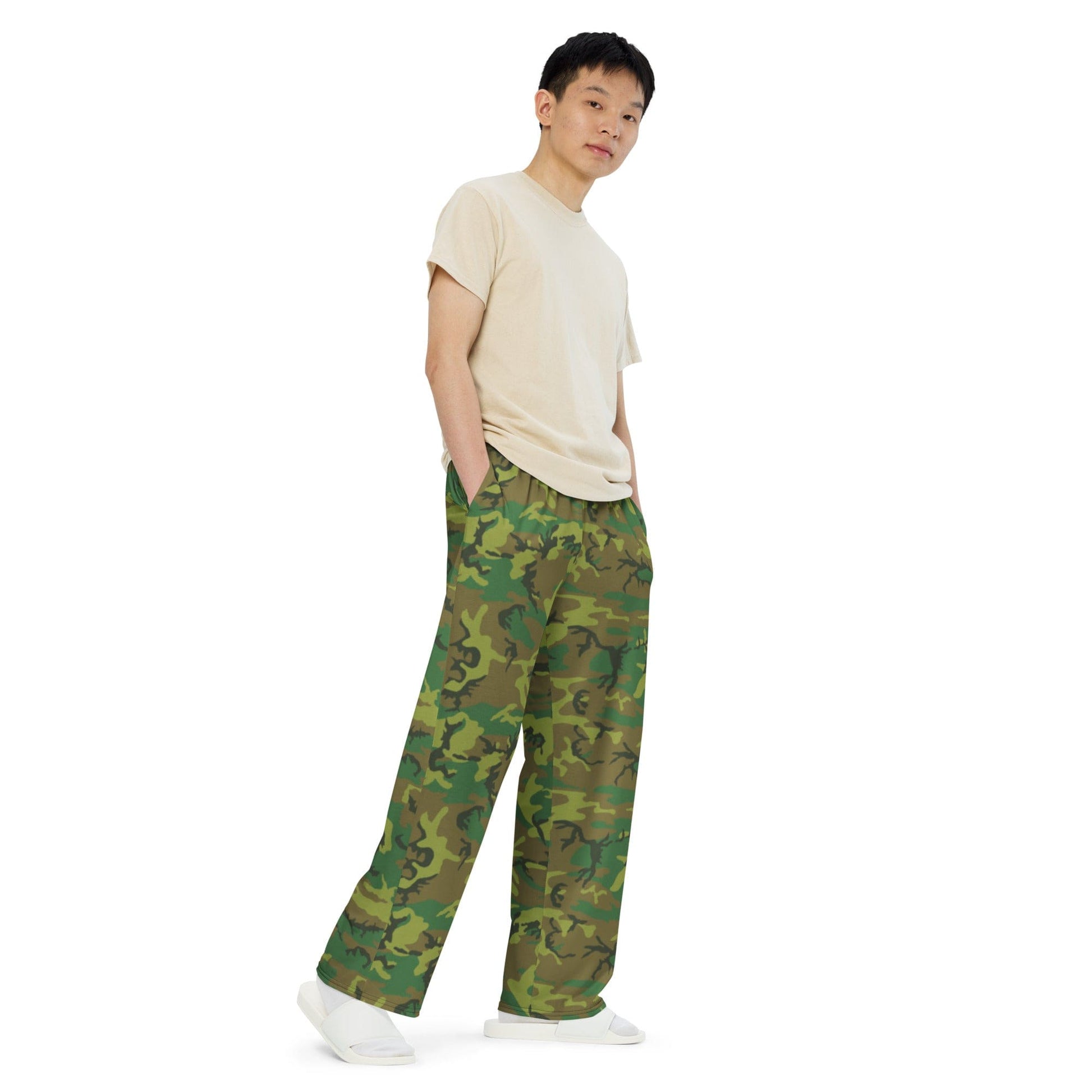 American ERDL Lowland CAMO unisex wide-leg pants - Unisex Wide-Leg Pants