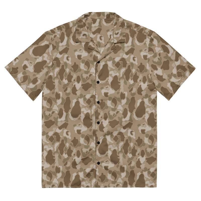 American Frog Skin Arid CAMO Unisex Short-Sleeve Button Shirt - 2XS