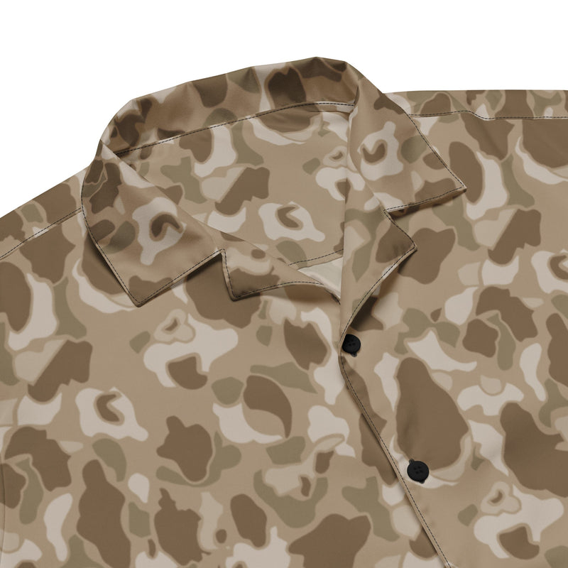American Frog Skin Arid CAMO Unisex Short-Sleeve Button Shirt
