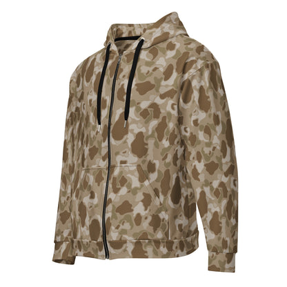 American Frog Skin Arid CAMO Unisex zip hoodie - Zip Hoodies