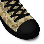 Frog Skin Coastal Sand CAMO Mens High-Top Canvas Shoes