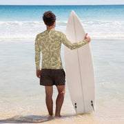 American Frog Skin Beach CAMO Mens Long-Sleeve Rash Guard