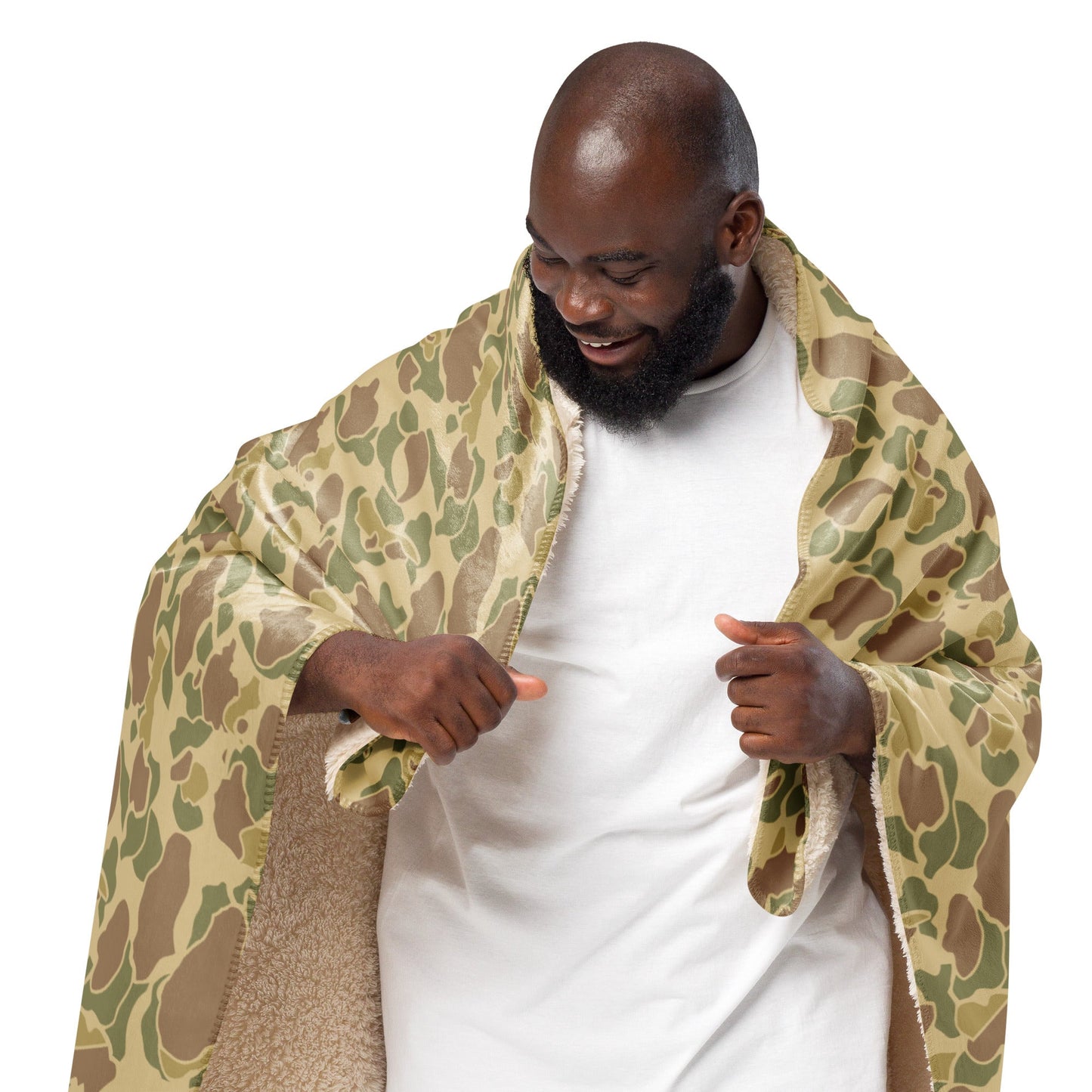 American Frog Skin Beach CAMO Sherpa Blanket