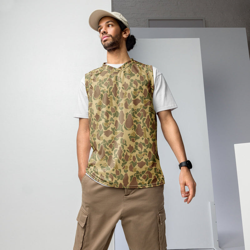 American Frog Skin Beach CAMO Unisex Basketball Jersey - 2XS