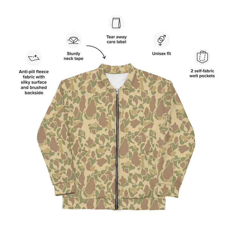 Frog Skin Coastal Sand CAMO Unisex Bomber Jacket