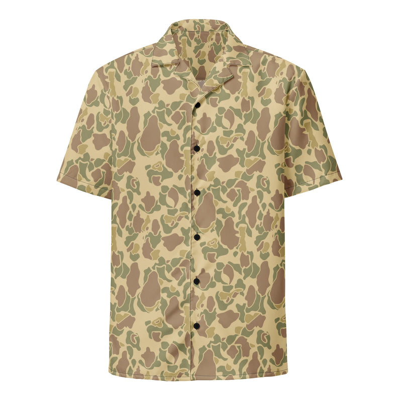 American Frog Skin Beach CAMO Unisex Short-Sleeve Button Shirt