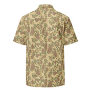 American Frog Skin Beach CAMO Unisex Short-Sleeve Button Shirt
