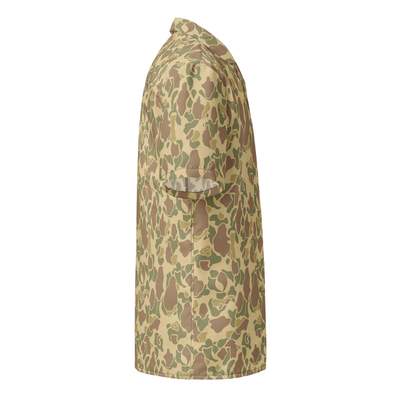 American Frog Skin Beach CAMO Unisex Short-Sleeve Button Shirt
