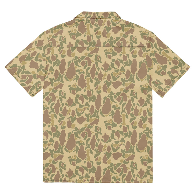American Frog Skin Beach CAMO Unisex Short-Sleeve Button Shirt