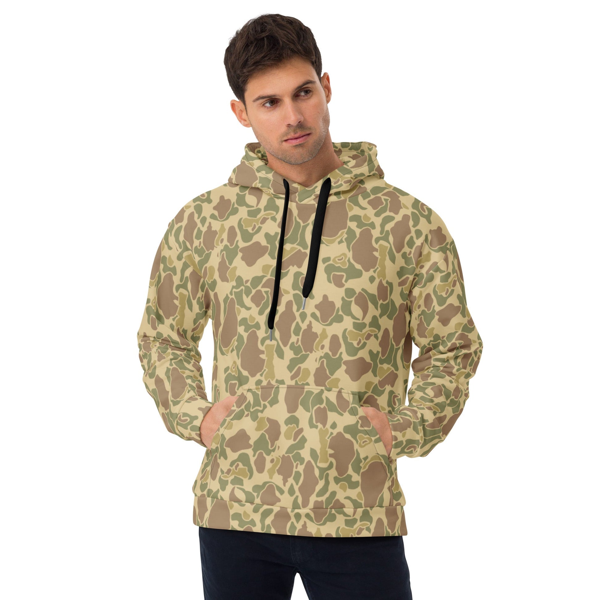 American Frog Skin Beach CAMO Unisex Hoodie - 2XS - Hoodies