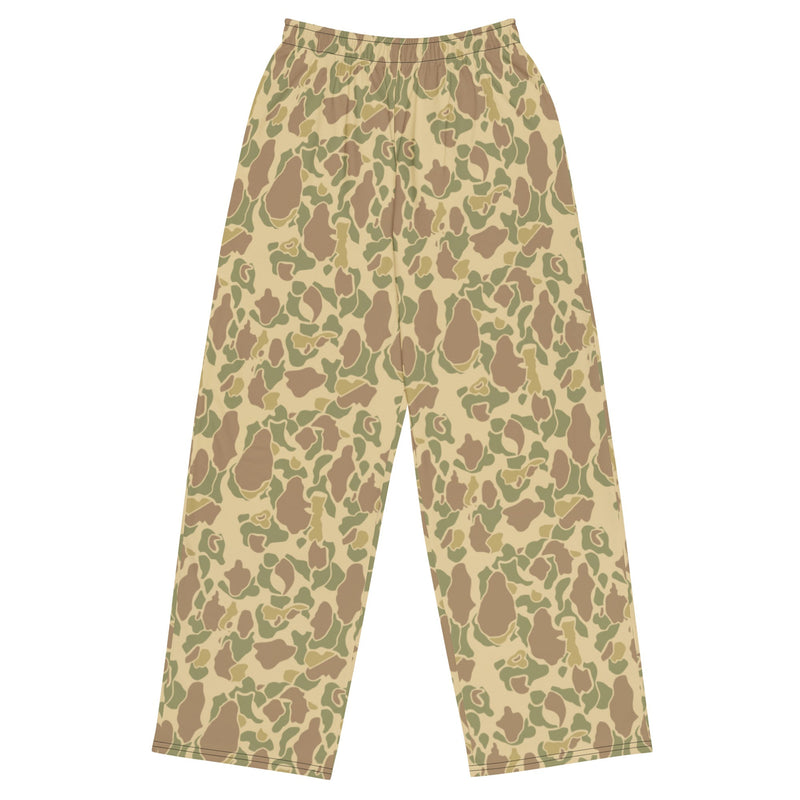 American Frog Skin Beach CAMO Unisex Wide-Leg Leisure Pants - 2XS