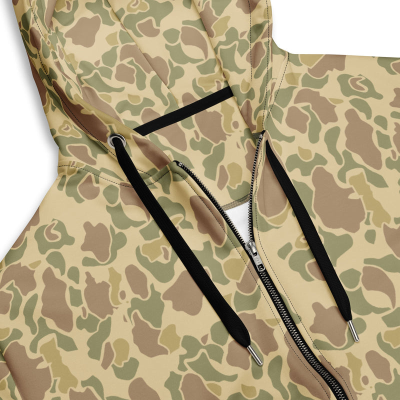 American Frog Skin Beach CAMO Unisex Zip Hoodie