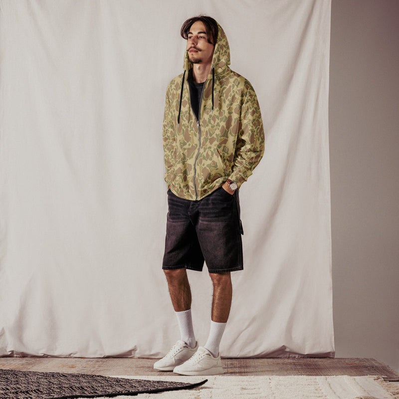 American Frog Skin Beach CAMO Unisex Zip Hoodie