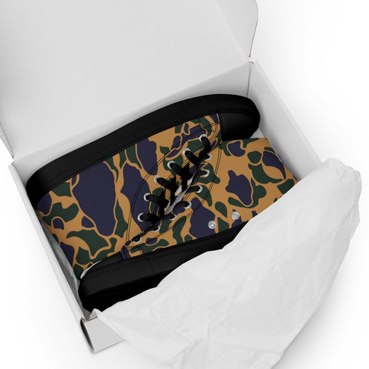 American Frog Skin Dusk CAMO Mens high top canvas shoes - High Top Canvas Shoes
