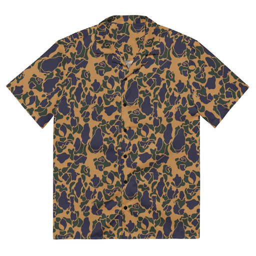 Frog Skin Dusk CAMO Unisex Short-Sleeve Button Shirt - 2XS - Button-Up