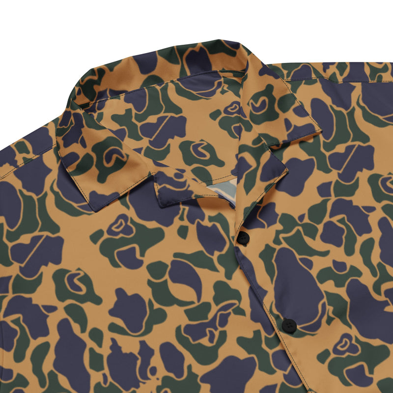 Frog Skin Dusk CAMO Unisex Short-Sleeve Button Shirt - Button-Up