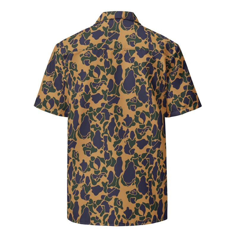 Frog Skin Dusk CAMO Unisex Short-Sleeve Button Shirt - Button-Up