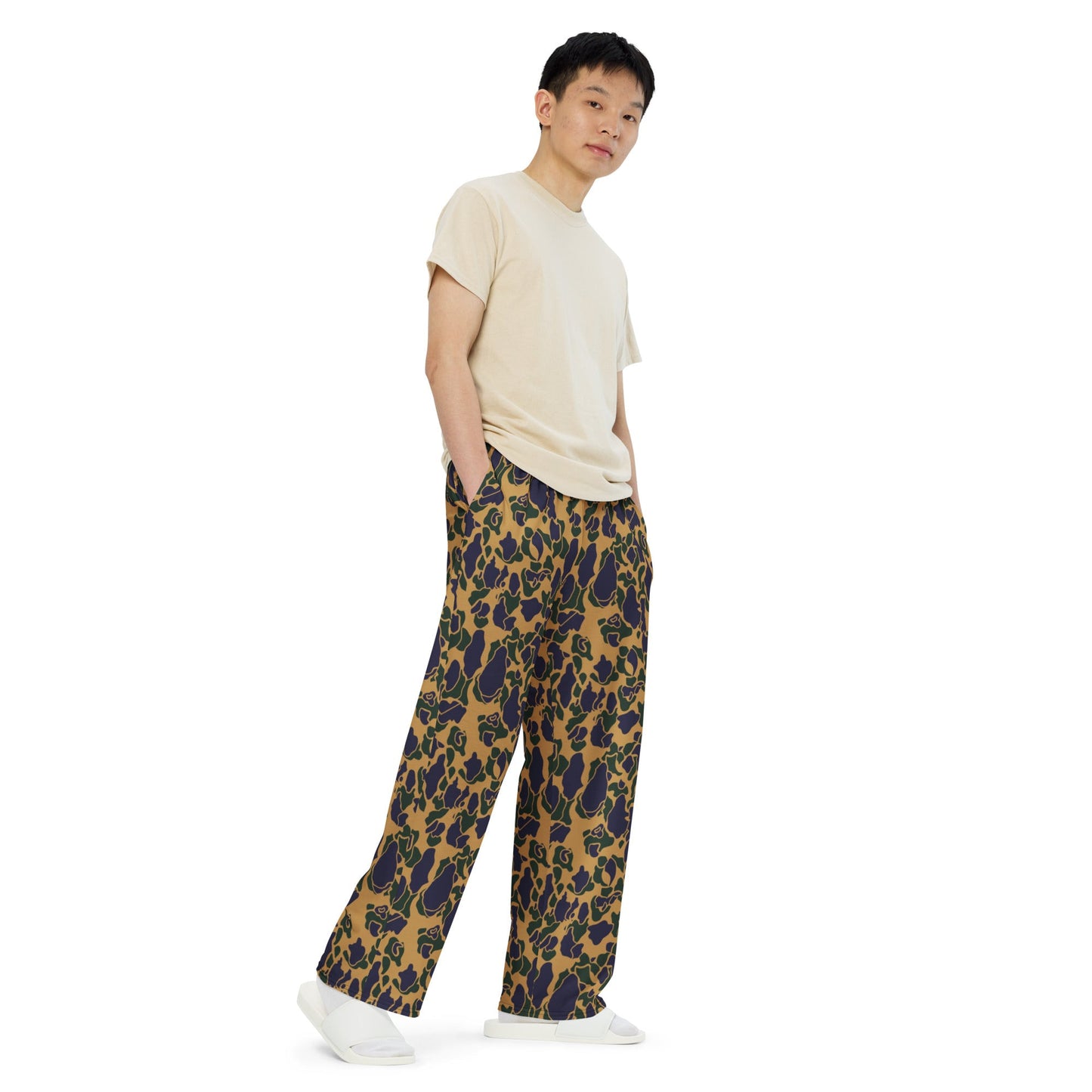 American Frog Skin Dusk CAMO unisex wide-leg pants - Wide-leg Pants