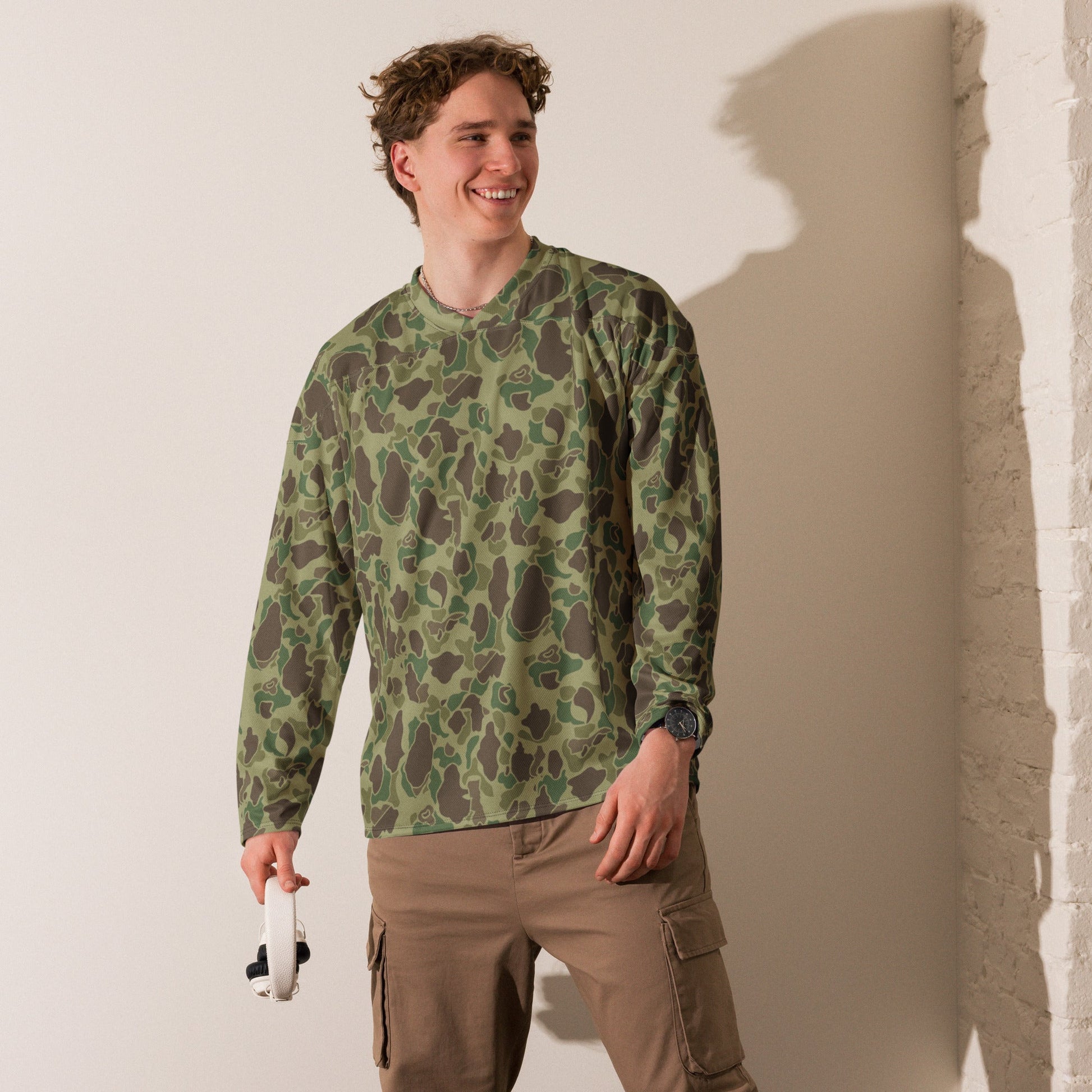 American Frog Skin Jungle CAMO hockey fan jersey Hockey Jerseys