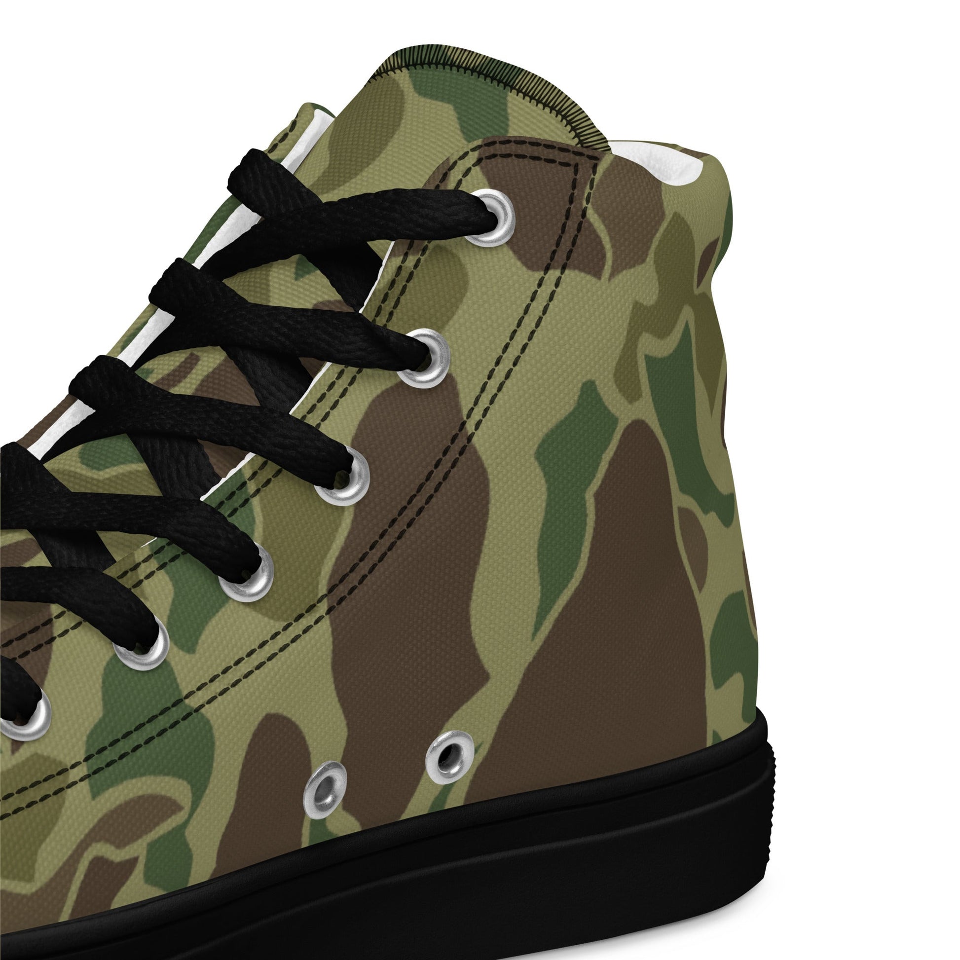 American Frog Skin Jungle CAMO Mens high top canvas shoes - High Top Canvas Shoes