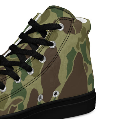 American Frog Skin Jungle CAMO Mens high top canvas shoes - High Top Canvas Shoes