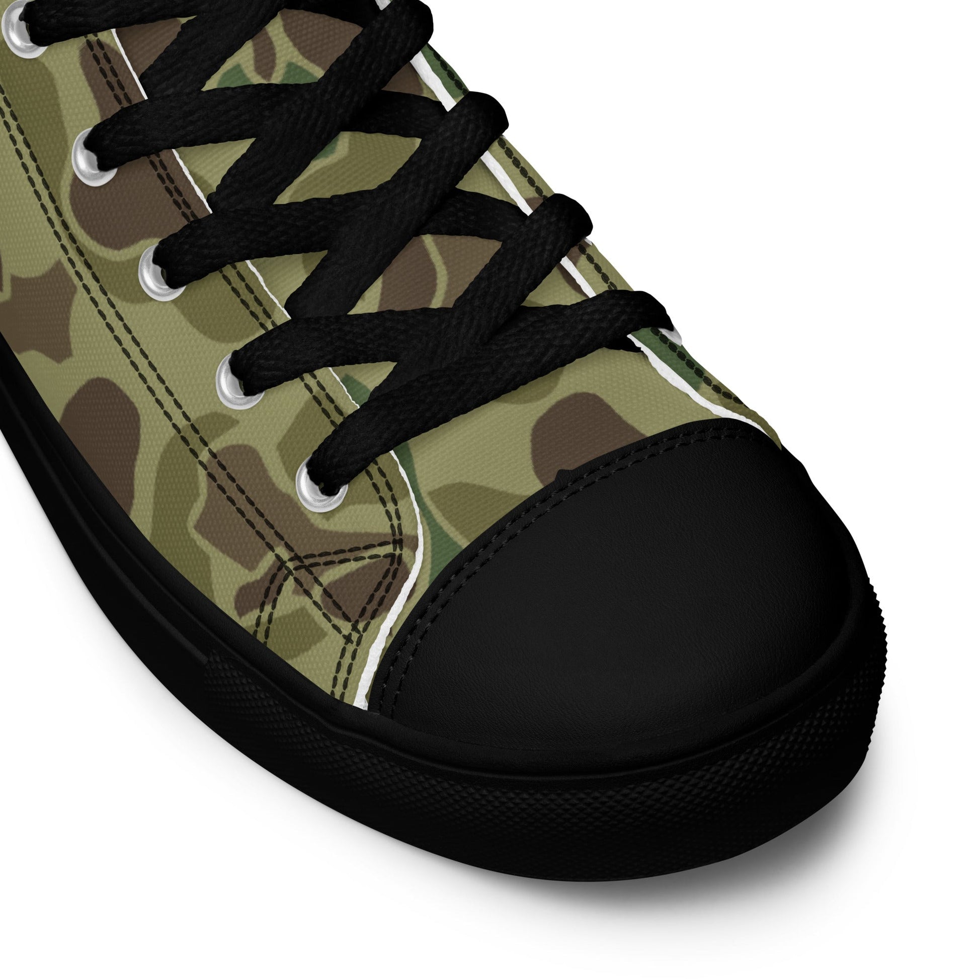 American Frog Skin Jungle CAMO Mens high top canvas shoes - High Top Canvas Shoes