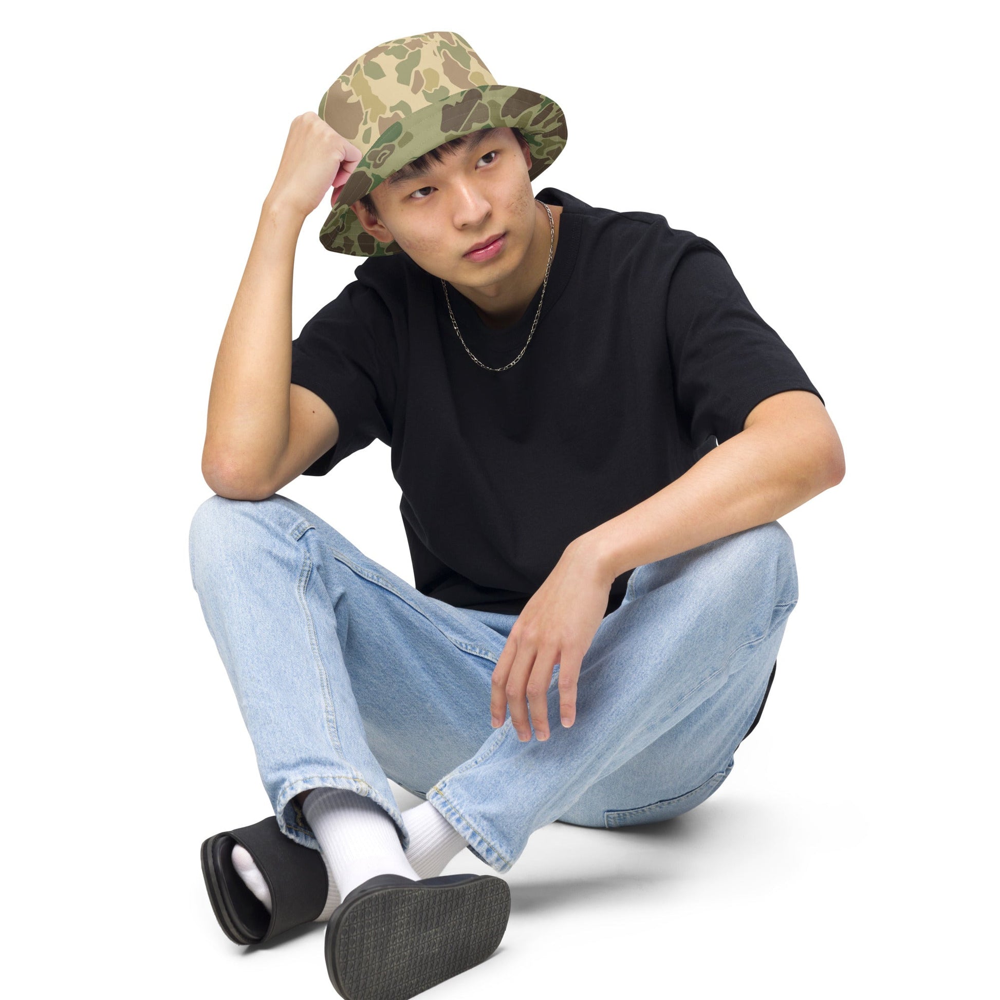 American Frog Skin Jungle CAMO Reversible bucket hat - Bucket Hats