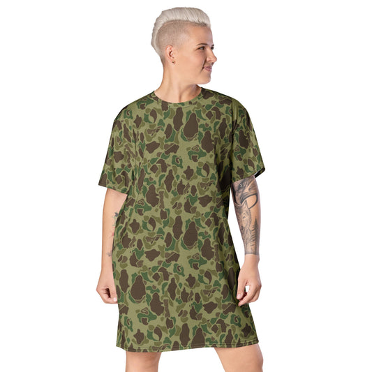 American Frog Skin Jungle CAMO T-shirt dress - 2XS - Womens T-Shirt Dresses
