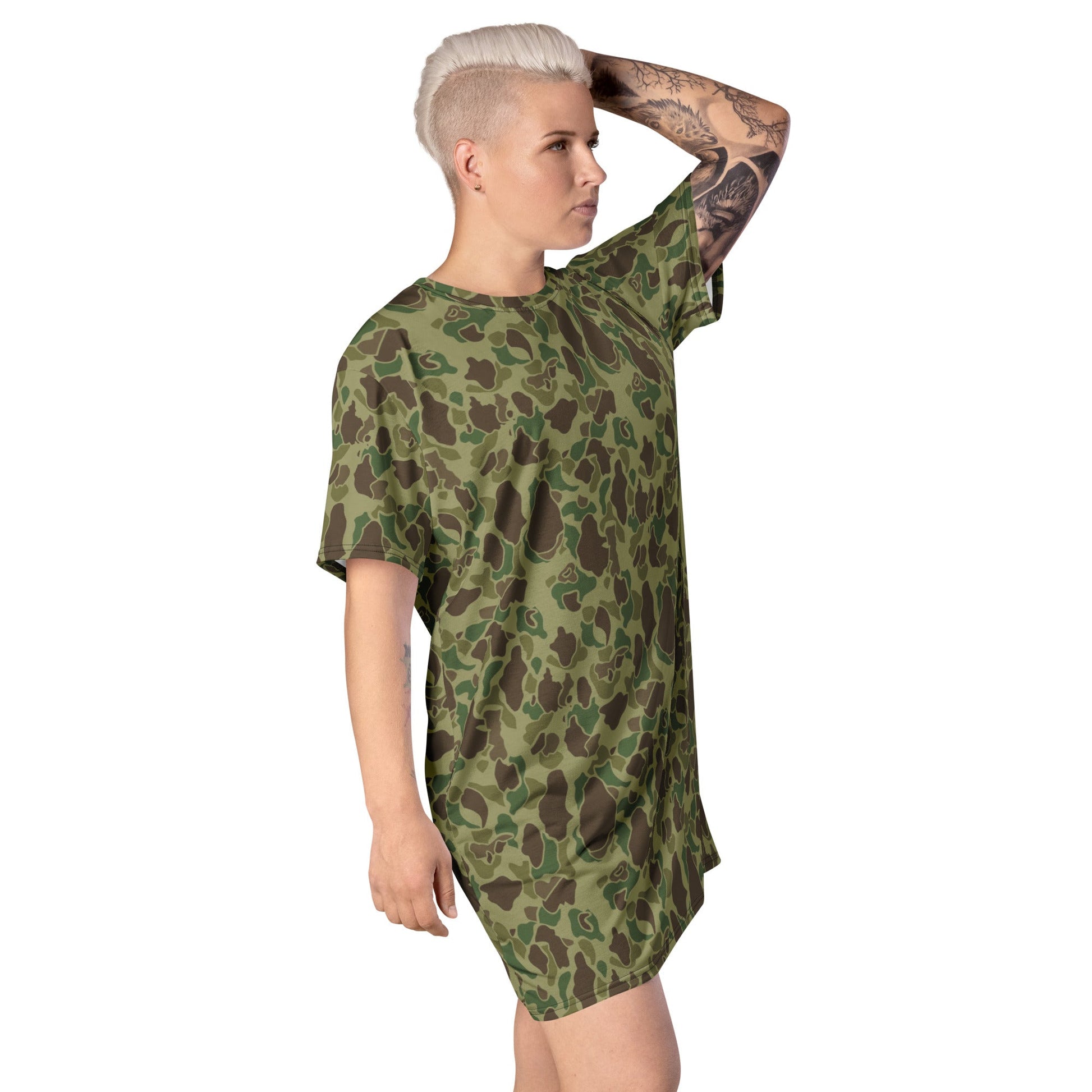 American Frog Skin Jungle CAMO T-shirt dress - Womens T-Shirt Dresses