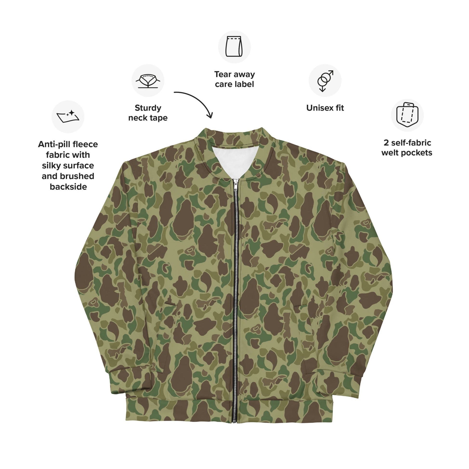 American Frog Skin Jungle CAMO Unisex Bomber Jacket - Jackets