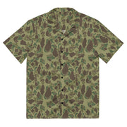 American Frog Skin Jungle CAMO Unisex Short-Sleeve Button Shirt - 2XS